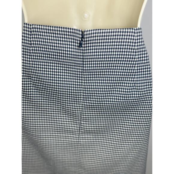 LOFT Outlet Blue & White Houndstooth A-Line Skirt - Size 14 - Picture 7 of 9